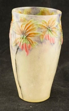 Gabriel ArSSE-Rousseau Vase en Pate de Verre Poivrier Art Déco