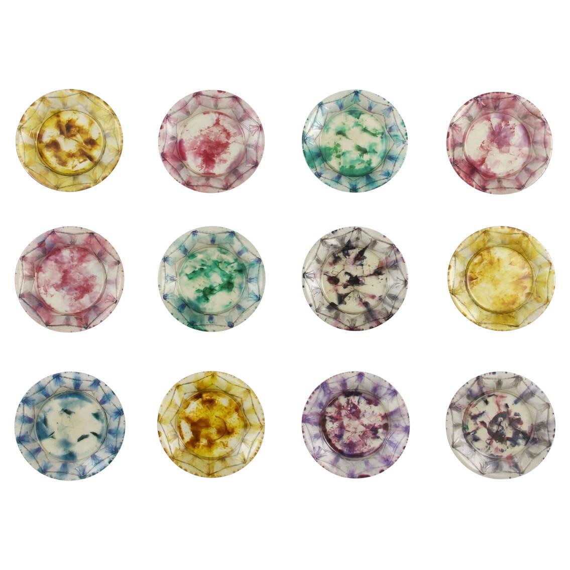 Gabriel Argy-Rousseau, Doce platos decorativos "Loto", Art Decó francés años 20 en venta