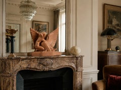 Gabriel Beauvais Seltene Art Deco Terrakotta-Skulptur Leda und der Swan, 1920