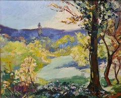 Pastoral Scene, Early 20th Century Fauvist Oil on Canvas.