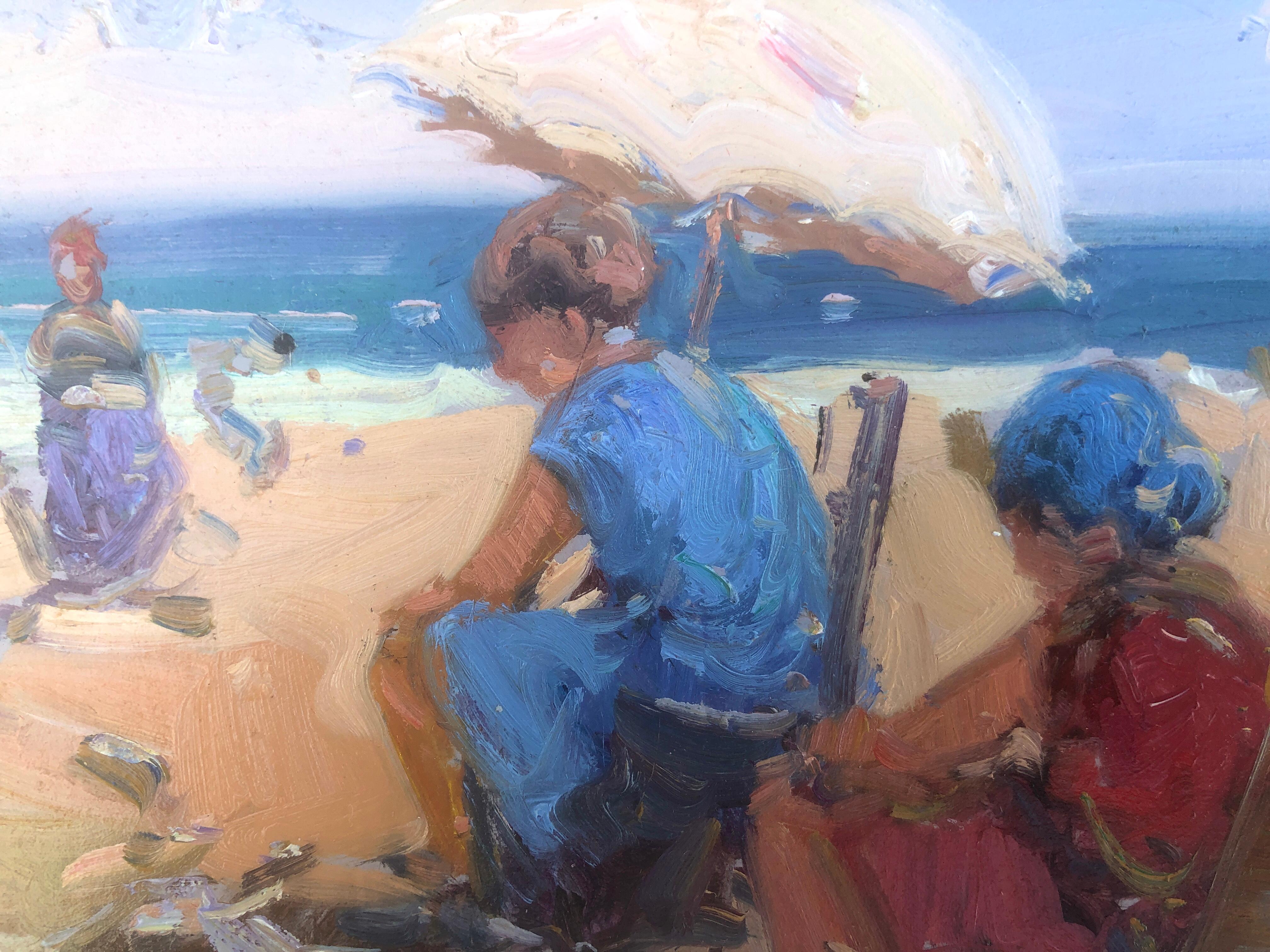 Gabriel Casarrubios Martín (1953) - Beach's day - Oil on panel
Oil size 19x33 cm.
Frameless.

Gabriel Casarrubios Martín (1953)

The Toledo artist trained in Fine Arts in Madrid, at the San Fernando Faculty and at the UCM. In the work of Gabriel