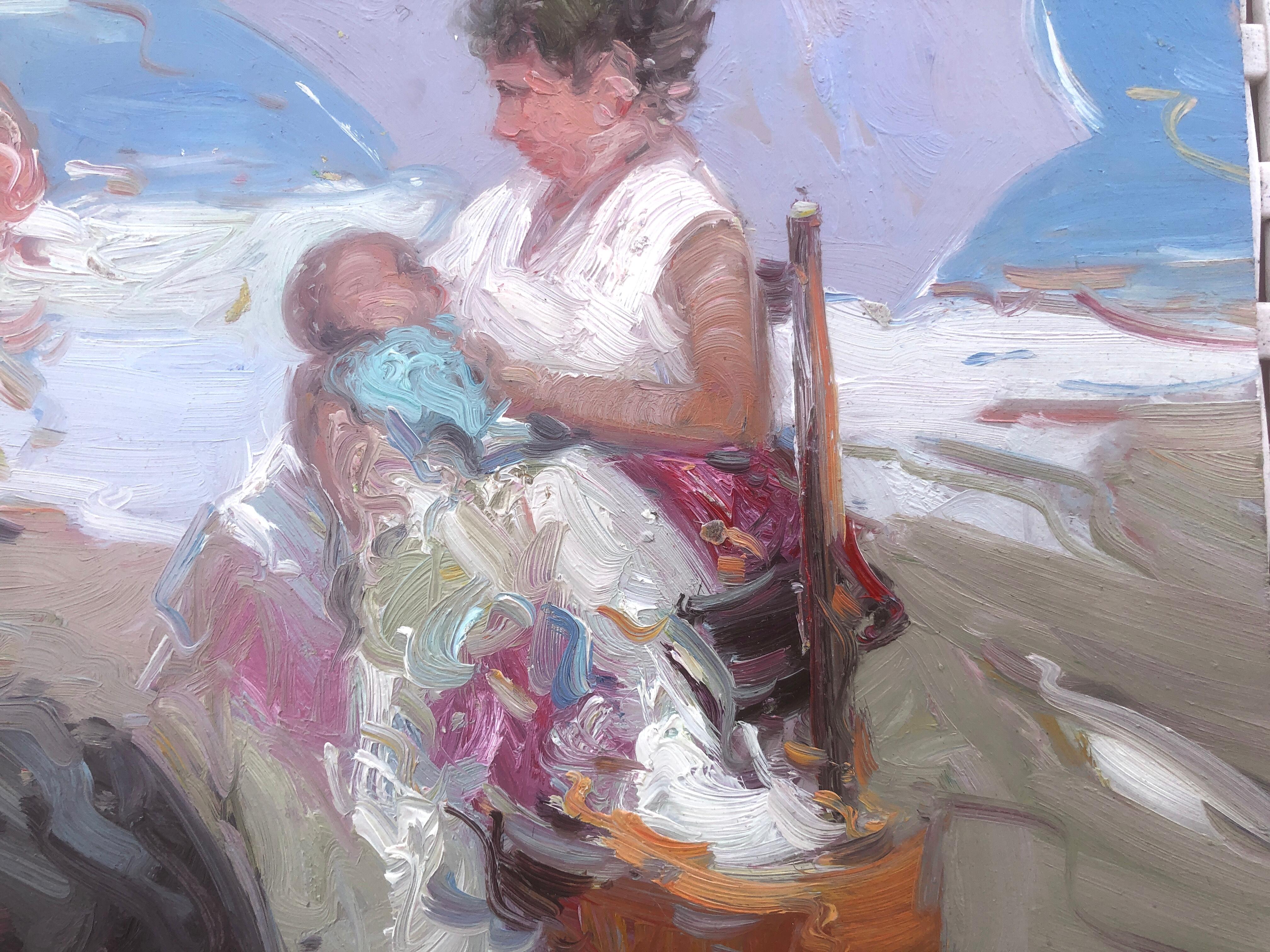 Gabriel Casarrubios Martín (1953) - Maternity - Oil on panel
Oil size 22x27 cm.
Frameless.

Gabriel Casarrubios Martín (1953)

The Toledo artist trained in Fine Arts in Madrid, at the San Fernando Faculty and at the UCM. In the work of Gabriel