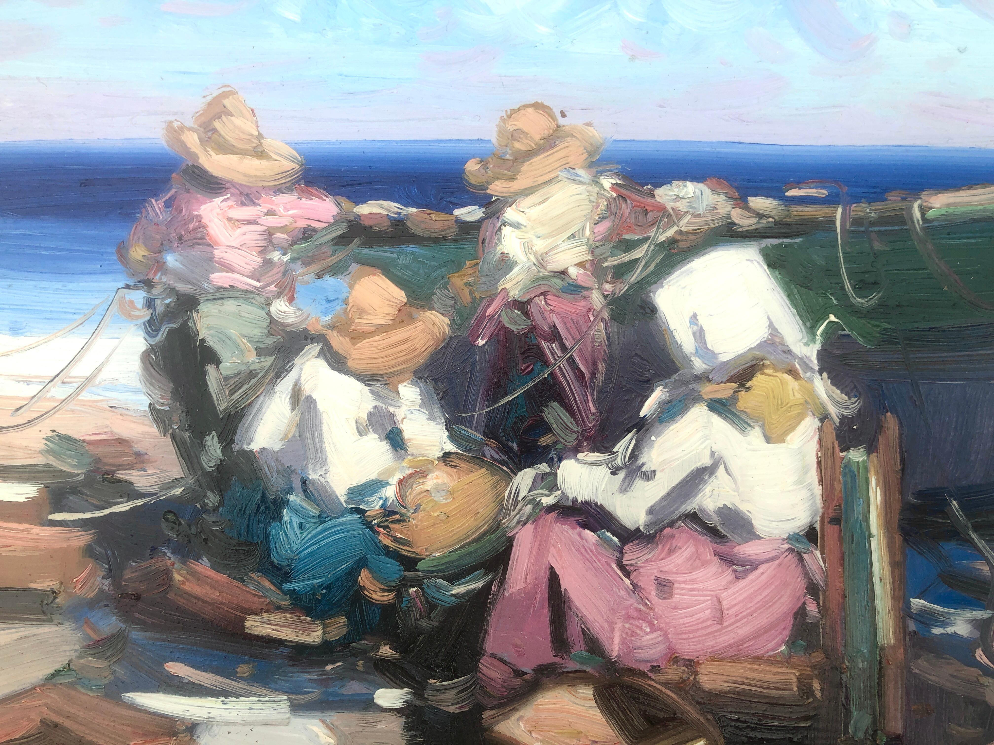 Gabriel Casarrubios Martín (1953) - Fishermen - Oil on panel
Oil size 22x27 cm.
Frameless.

Gabriel Casarrubios Martín (1953)

The Toledo artist trained in Fine Arts in Madrid, at the San Fernando Faculty and at the UCM. In the work of Gabriel