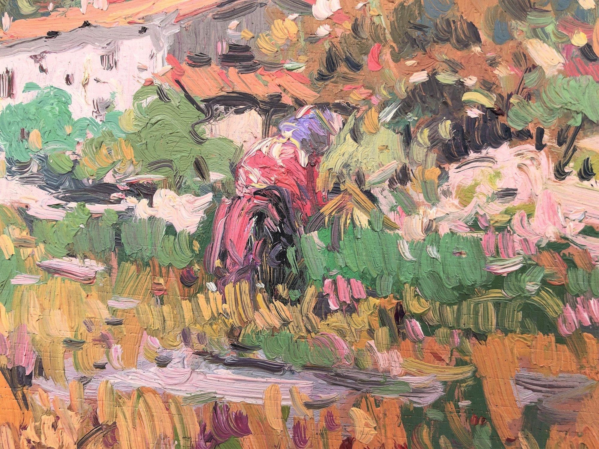 Spanish peasant women Spain oil on board painting 1