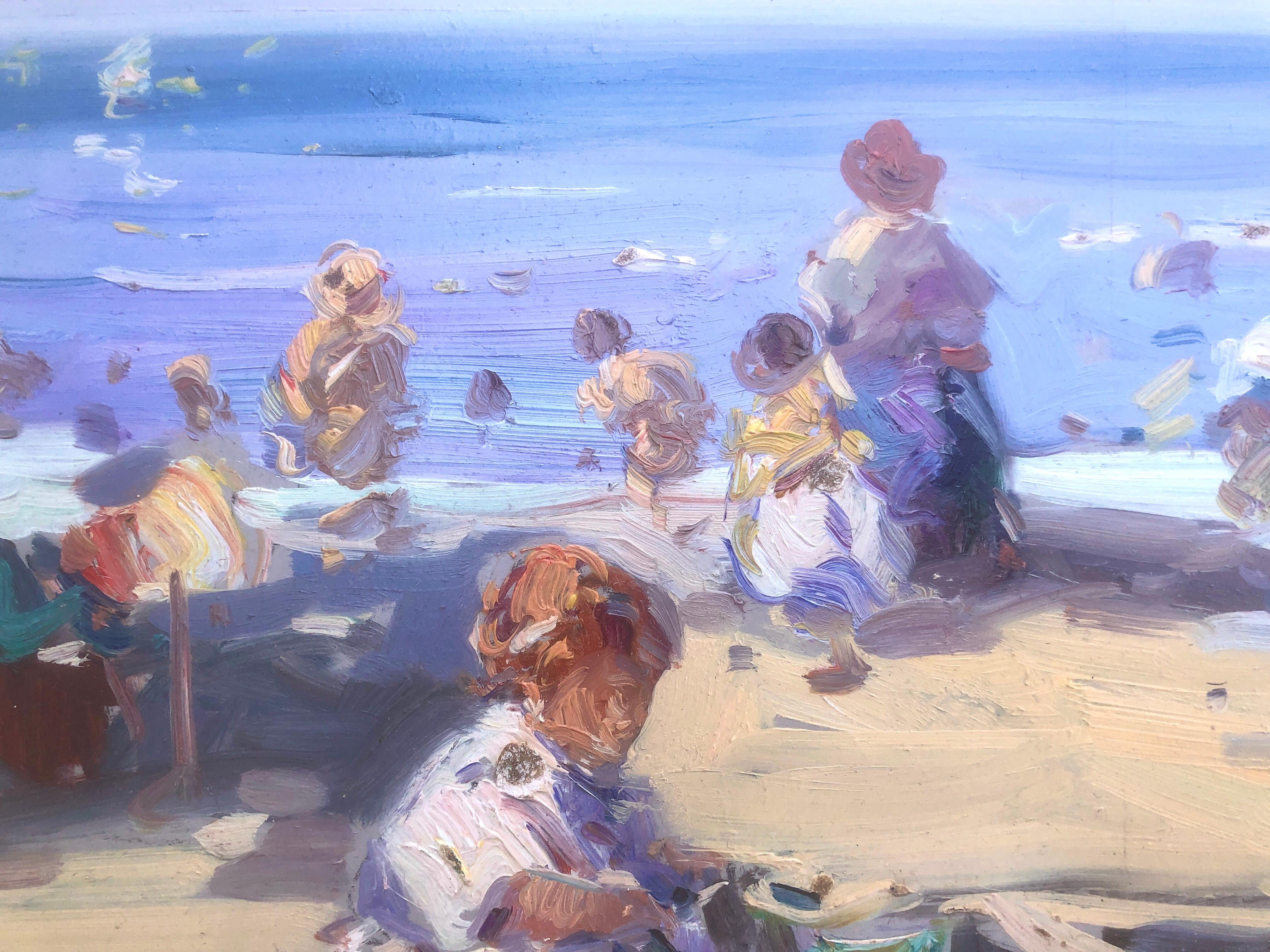 Gabriel Casarrubios Martín (1953) - Beach´s day - Oil on panel
Oil size 22x27 cm.
Frameless.

Gabriel Casarrubios Martín (1953)

The Toledo artist trained in Fine Arts in Madrid, at the San Fernando Faculty and at the UCM. In the work of Gabriel