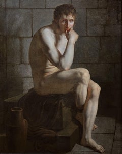 Self-Portrait come prigioniero Pittura a olio del primo Ottocento Nudo