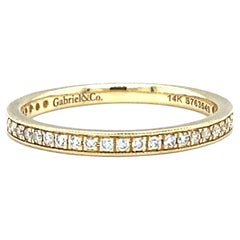 Gabriel & Co, alliance en or 14 carats avec diamants de 0,55 carat au total