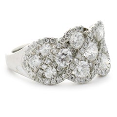 Gabriel & Co. 14 Karat White Gold Diamond Lace Cigar Band