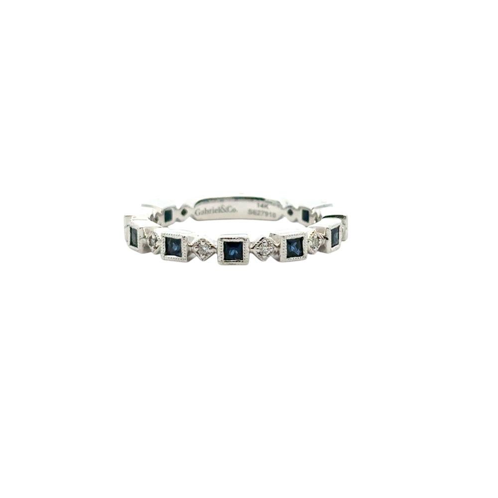 Gabriel and Co. 14k White Gold 0.08ctw Diamond and 0.54ctw Blue Sapphire Stackable Ring

This stunning Gabriel Sapphire Diamond Ring is in excellent condition and is ready to ship!

Style: Stackable Ring
Material: 14k White Gold
Gemstone Details: