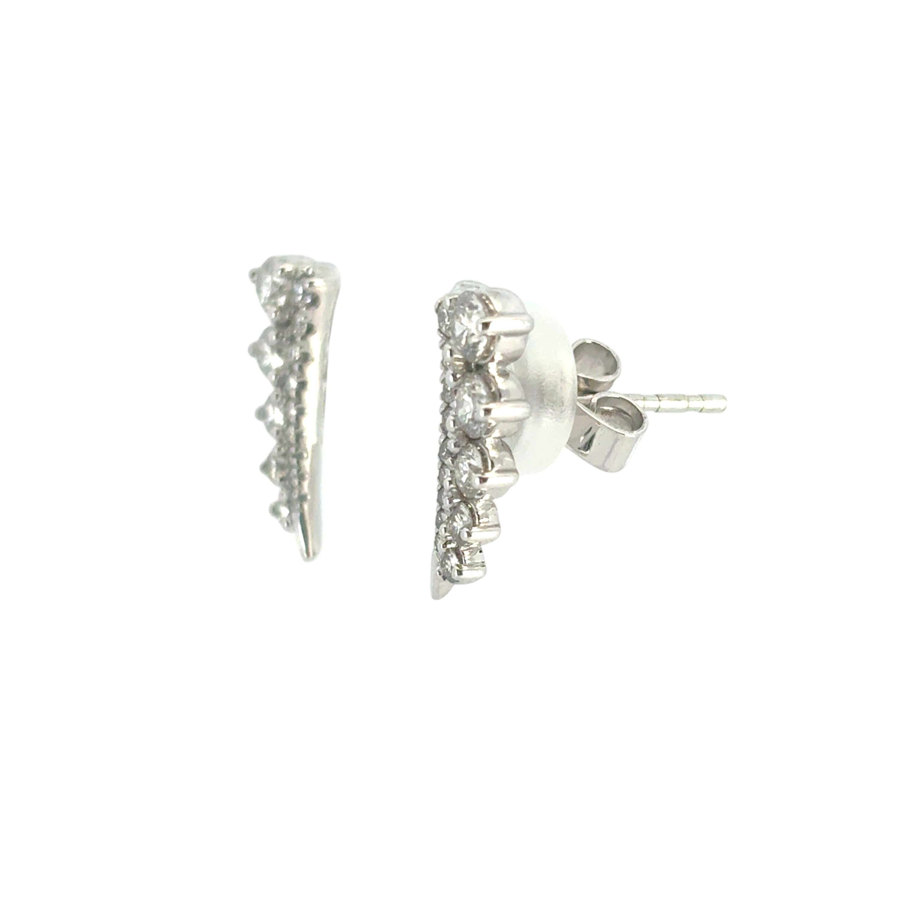Moderno Gabriel & Co. Orecchini con diamanti naturali in oro bianco 14k da 0,77 ct. in vendita
