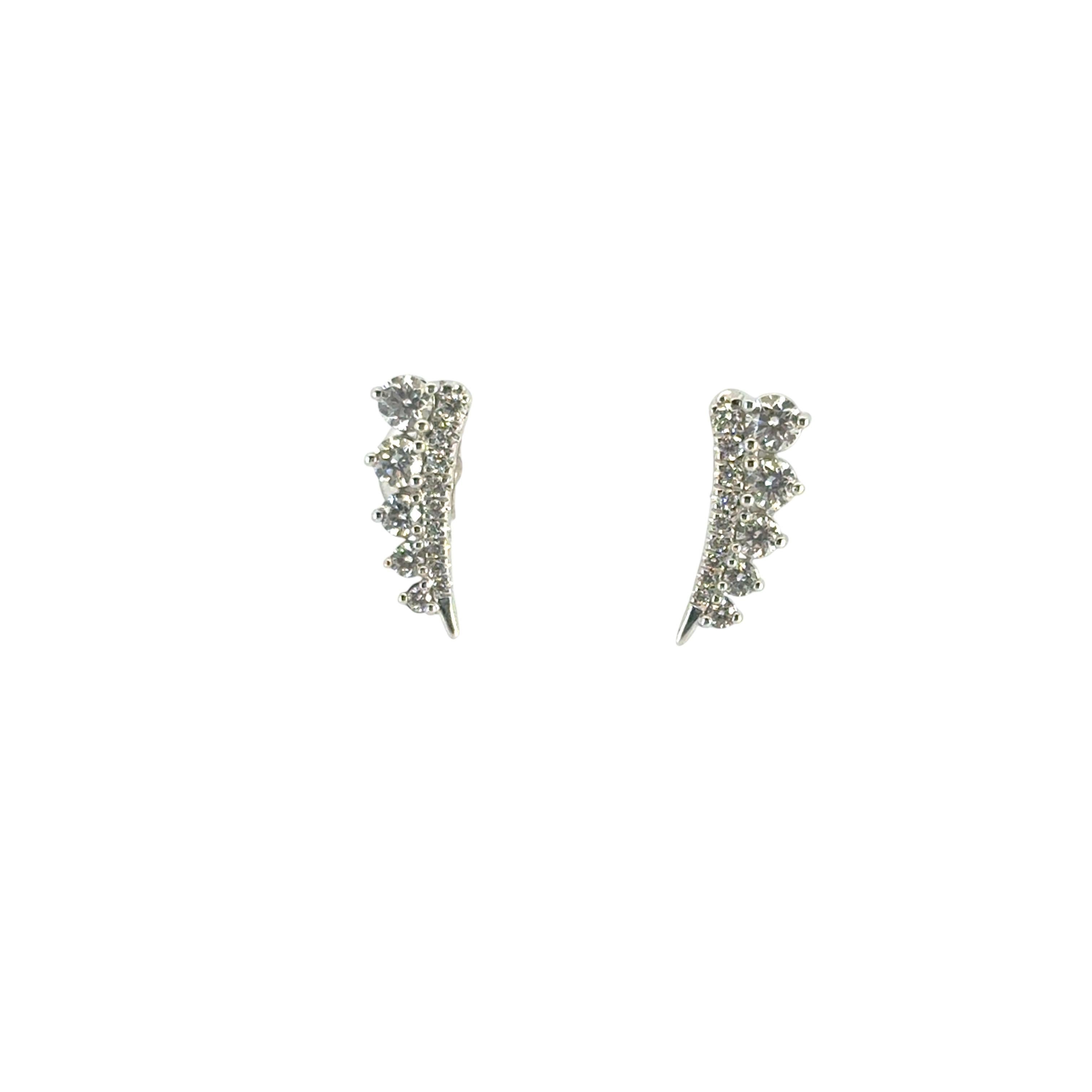 Taglio rotondo Gabriel & Co. Orecchini con diamanti naturali in oro bianco 14k da 0,77 ct. in vendita