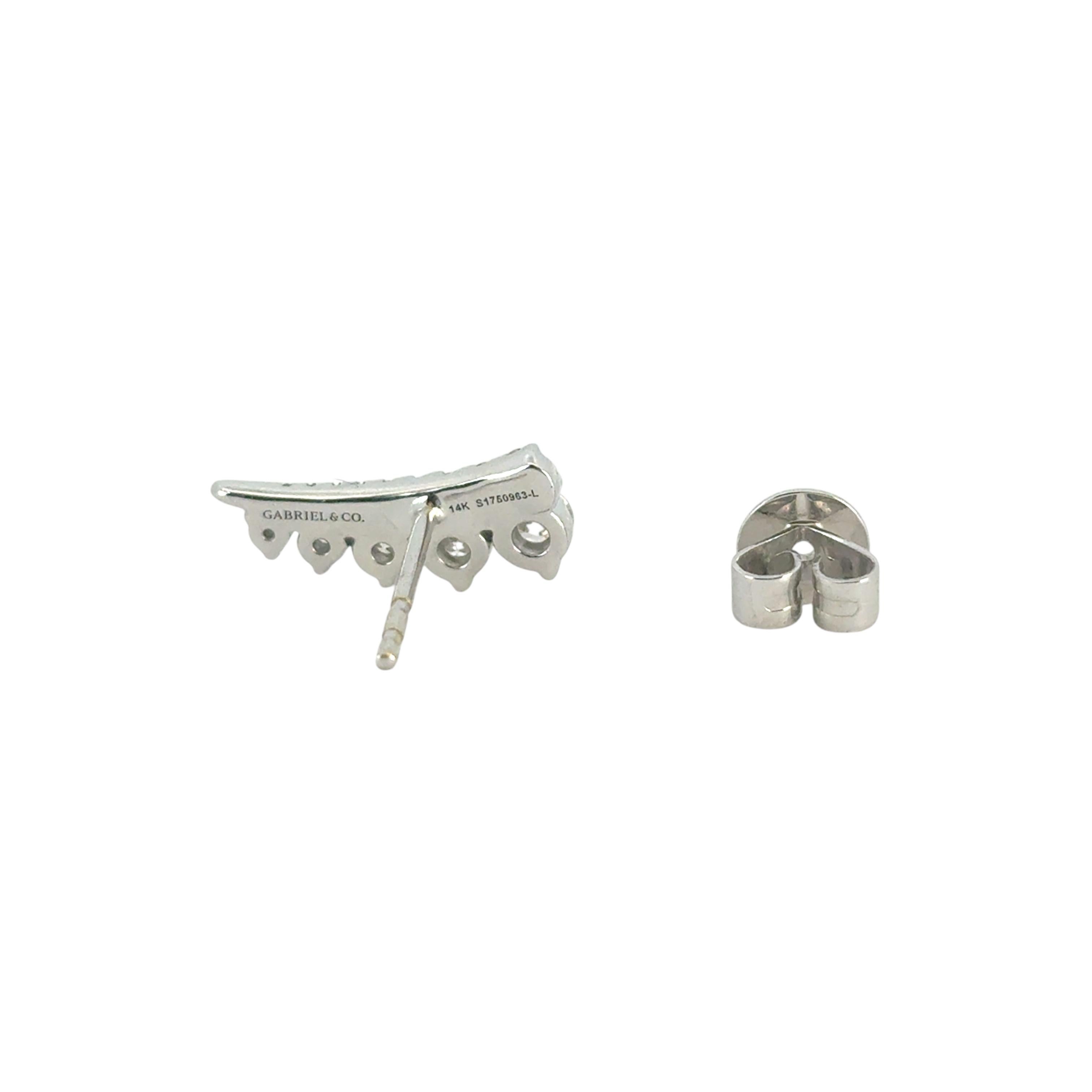 Gabriel & Co. Orecchini con diamanti naturali in oro bianco 14k da 0,77 ct. in vendita 3