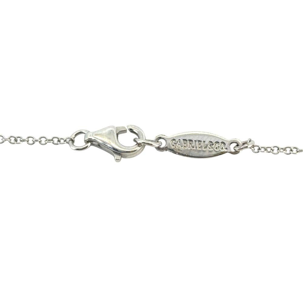 Gabriel & Co. 14k Weißgold 0,82ctw Diamond Fashion Anhänger Halskette im Angebot 8