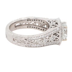 Gabriel & Co. 14k White Gold 1.21ct Cushion-Cut Diamond Engagement Ring