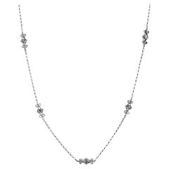 Gabriel & Co. 14K White Gold Diamond Station Chain by the Yard Necklace