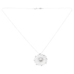 Gabriel & Co. 14K White Gold Diamond Swirl Pendant Necklace  0.70 ctw  Lusso C