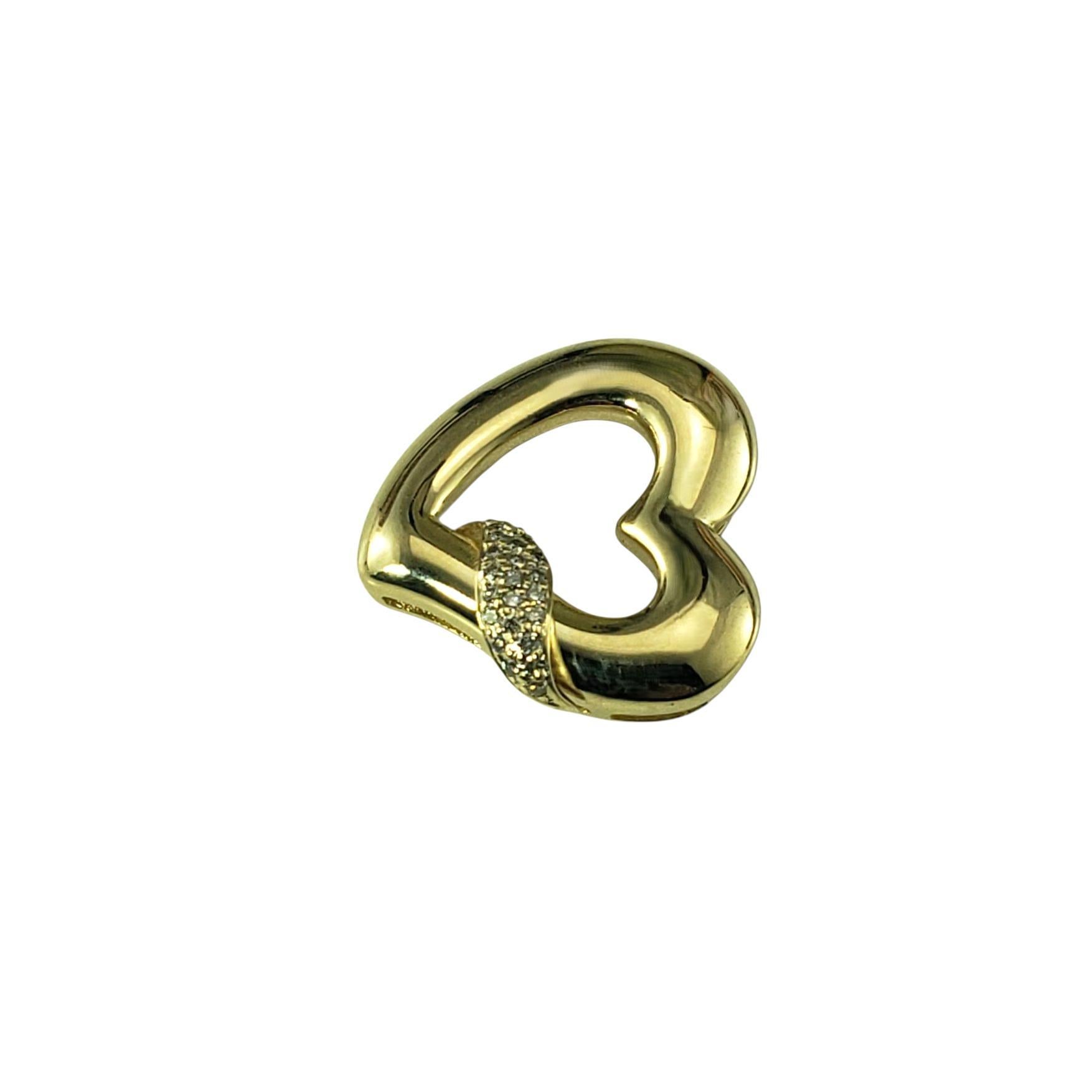 Taglio brillante Gabriel & Co. Ciondolo a cuore aperto con diamante in oro giallo 14K #23401 in vendita
