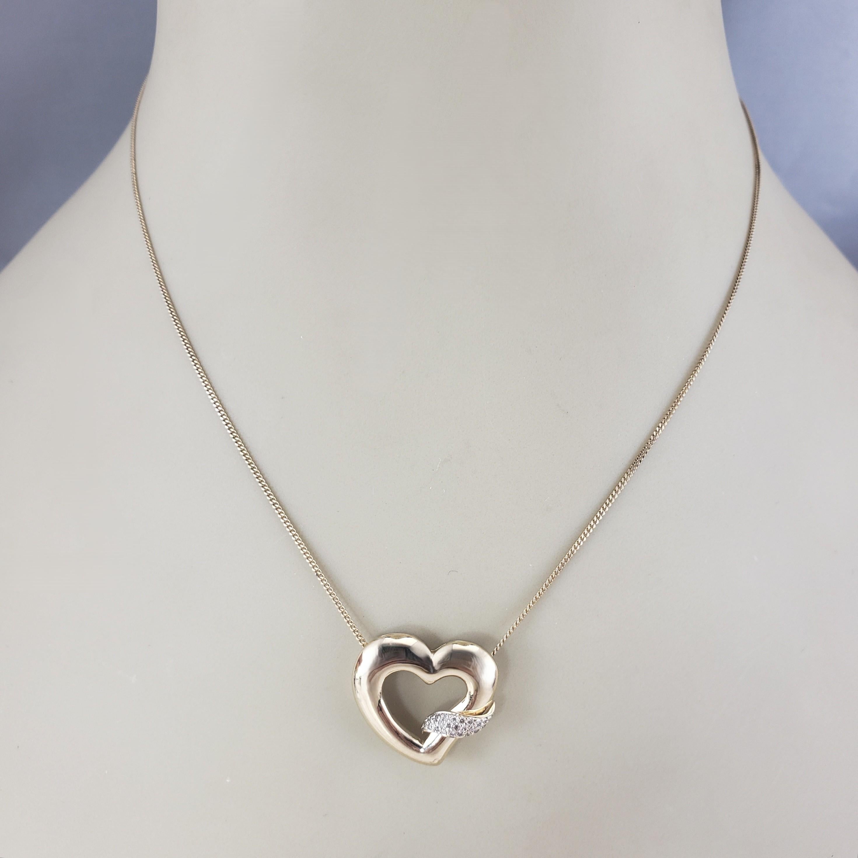 Gabriel & Co. Ciondolo a cuore aperto con diamante in oro giallo 14K #23401 in vendita 1