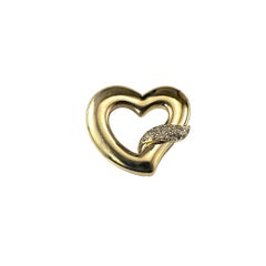 Gabriel & Co. Ciondolo a cuore aperto con diamante in oro giallo 14K #23401