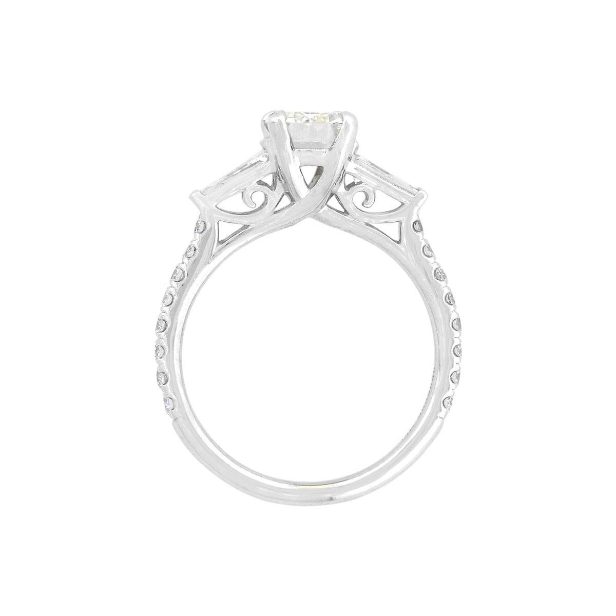 Gabriel & Co. Emerald Cut GIA Diamond Ring In Excellent Condition In Boca Raton, FL