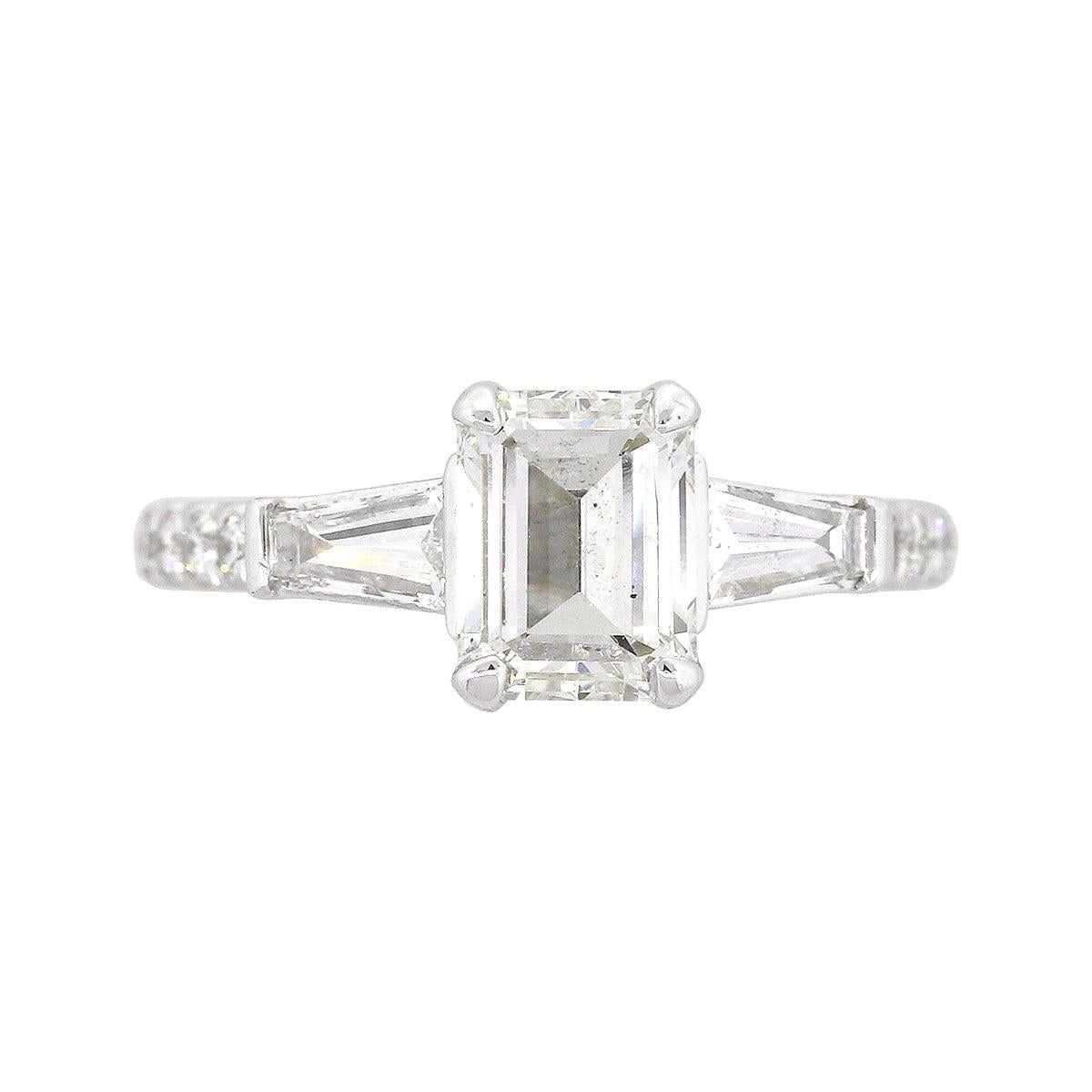 Gabriel & Co. Emerald Cut GIA Diamond Ring