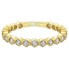 Gabriel & Co. LR51174Y45JJ 14k Gelbgold 0,43 Karat Diamant Stapelbarer Ring