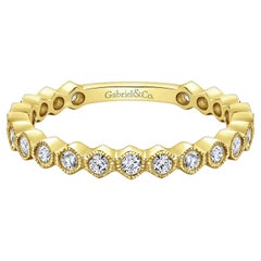 Gabriel & Co. LR51174Y45JJ Bague empilable en or jaune 14 carats avec diamants 0,43 carat