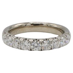 Gabriel & Co. Sargedna White Gold .95 Carat Diamond Half Wedding Band Ring