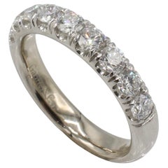 Gabriel & Co. Sargedna Anillo de media alianza de oro blanco con diamantes de 0,95 quilates