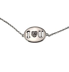 Gabriel & Co. Bracciale in argento sterling e diamanti "I LOVE U" n. 25306
