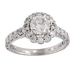 Gabriel & Co. vintage diamond 14k white gold engagement ring