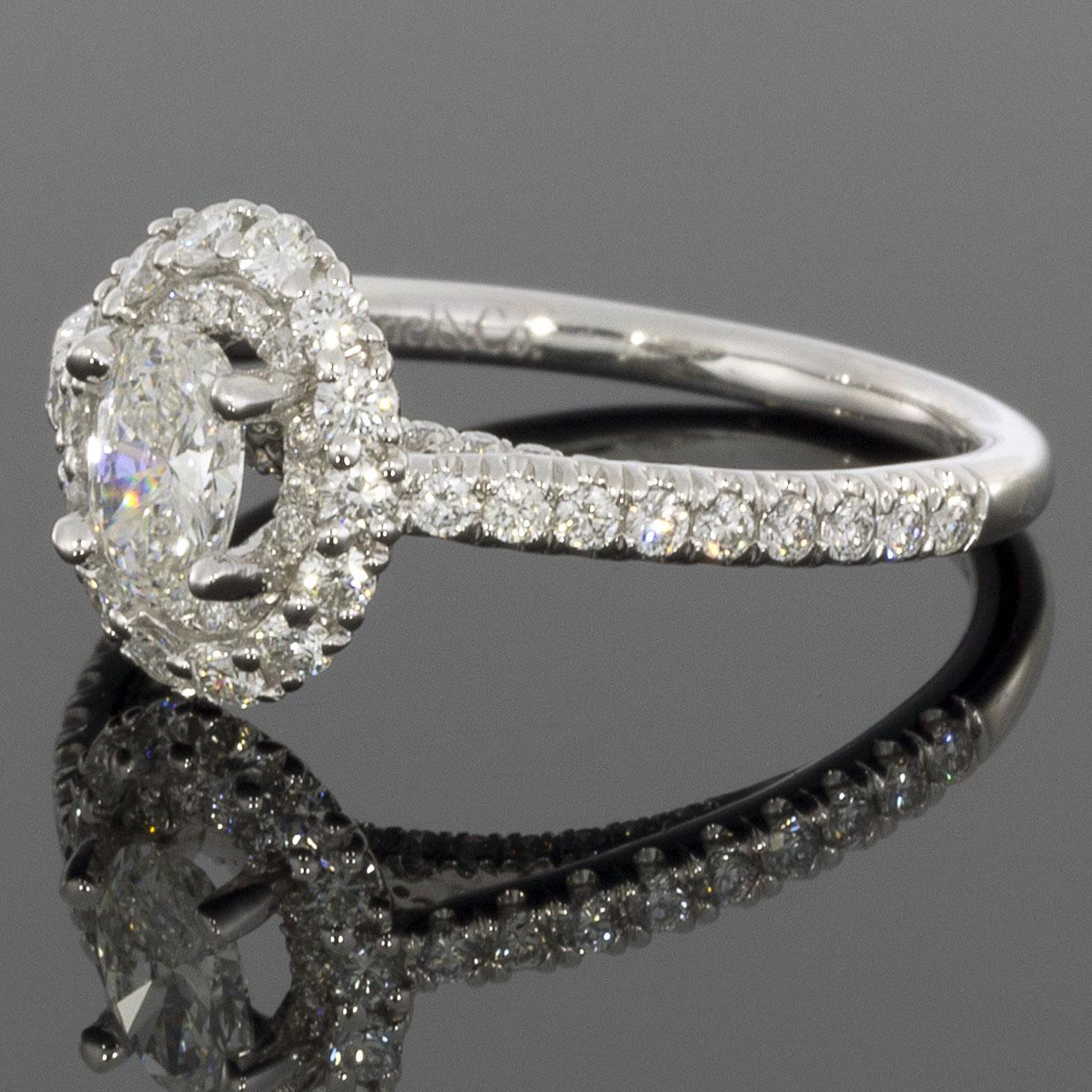 Item Details:
Estimated Retail - $4,000.00
Brand - Gabriel & Co
Metal - White Gold
Complete Ring Total Carat Weight (TCW) - 1.01 ctw
Style - Double Halo Engagement Ring
Ring Size - 6.50
Sizable - Yes
Width - 2.00 mm
Metal Purity - 14k

Stone 1