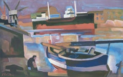Gabriel Couderc, Ships in Sete, S.P.24., from School Prints Ltd., 1947 (after)