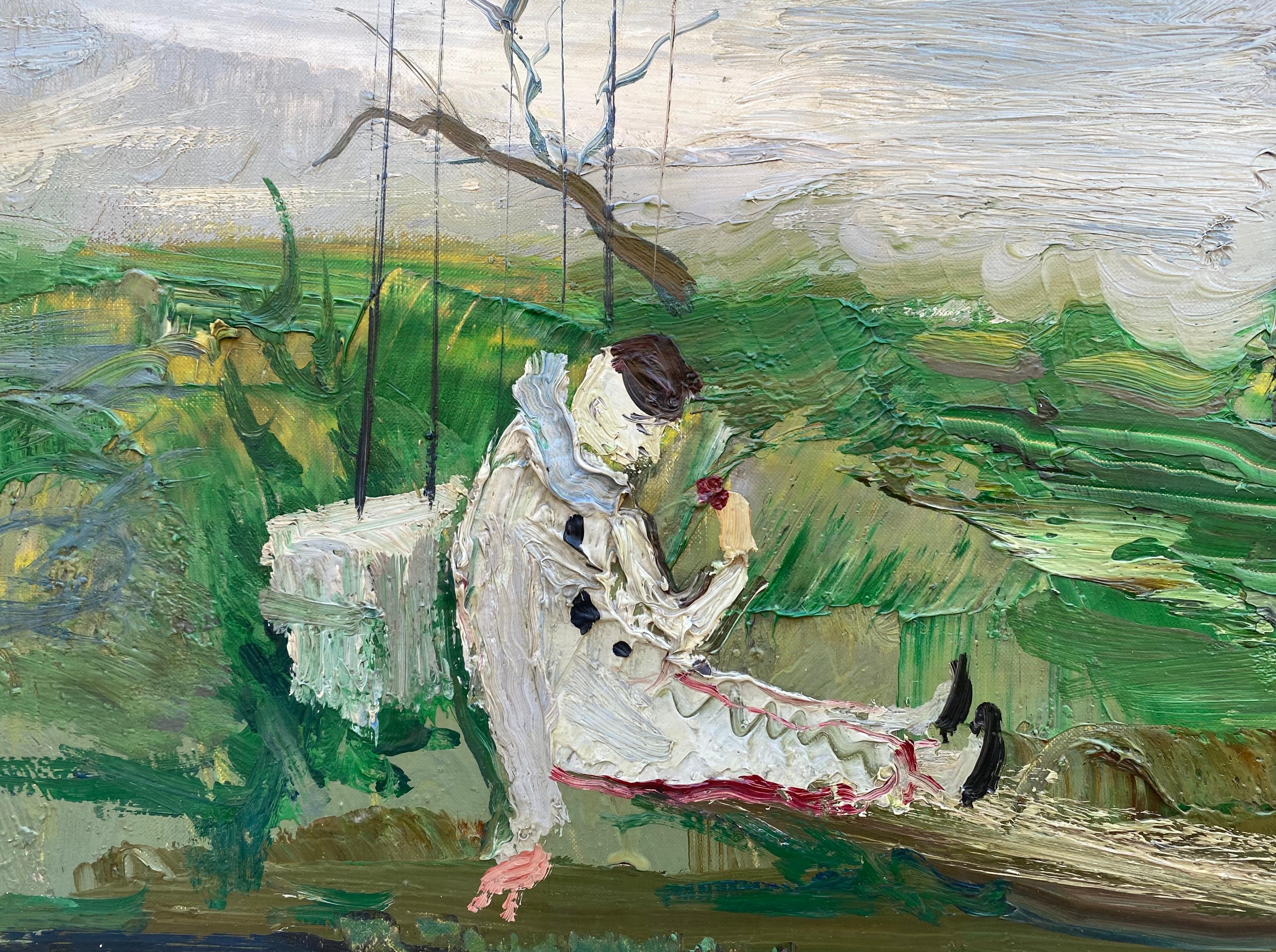 dancing girl acrylic painting