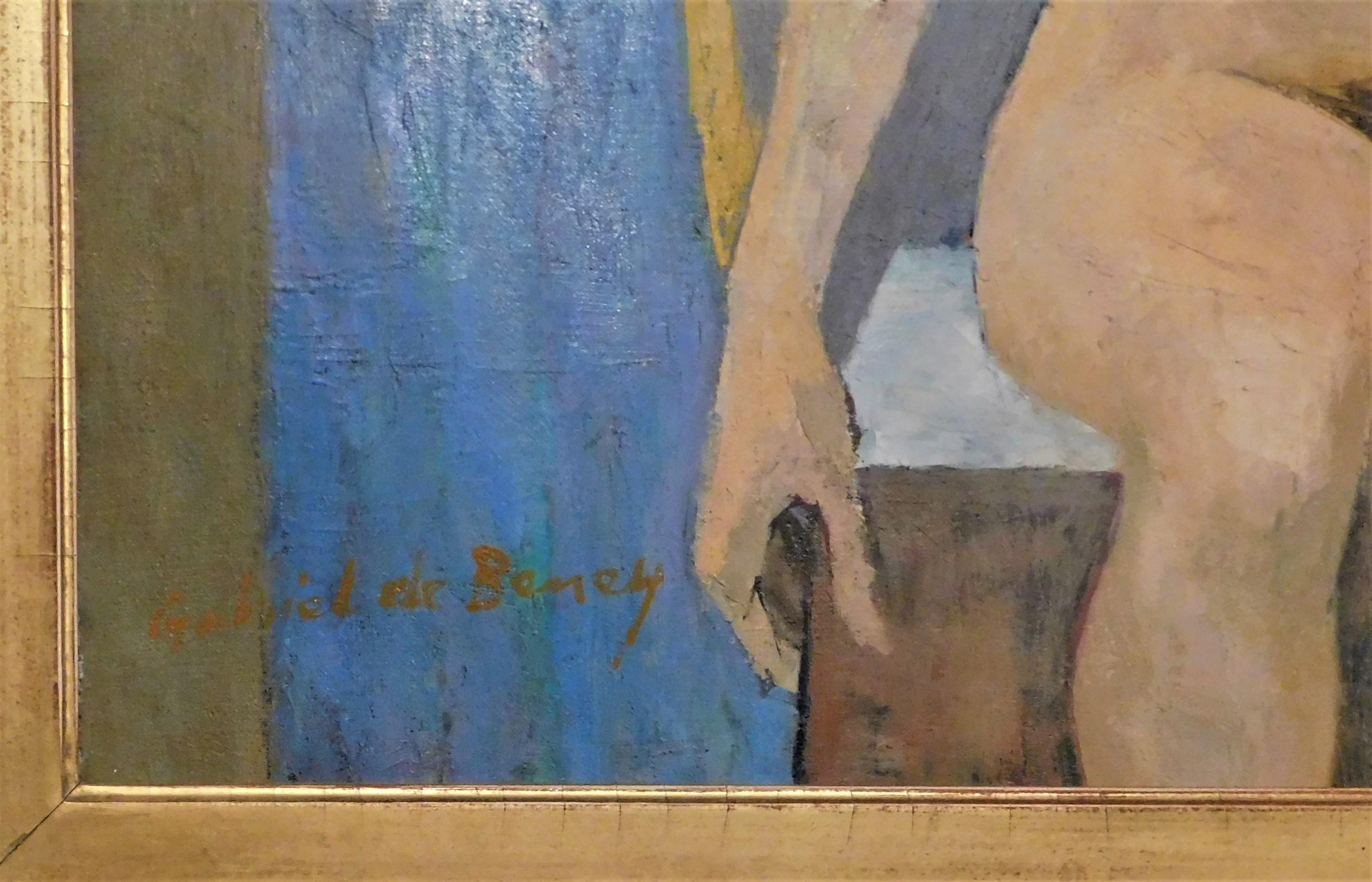 Gabriel de Beney Nude Oil on Canvas Painting For Sale 2