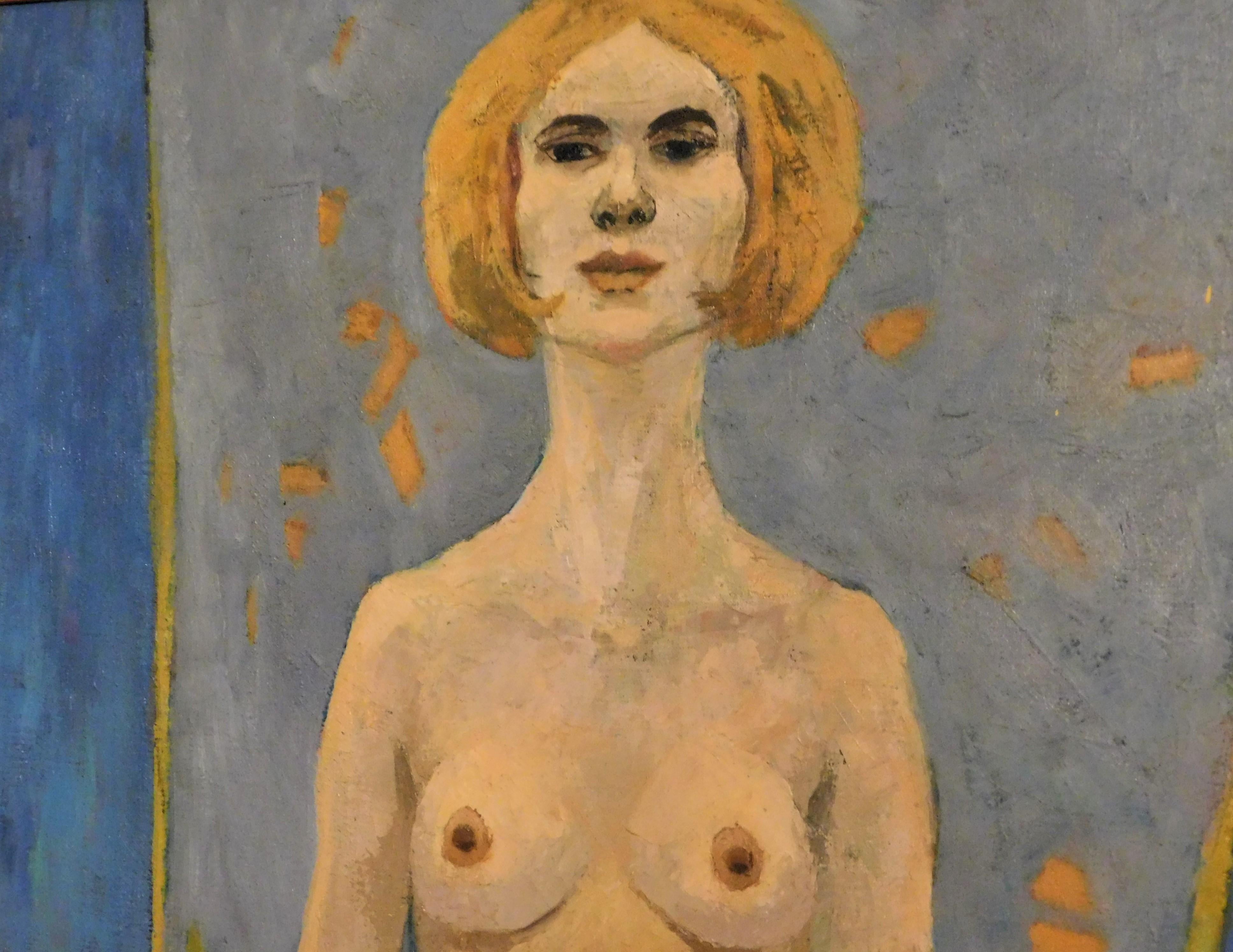 Gabriel de Beney Nude Oil on Canvas Painting In Good Condition For Sale In Hamilton, Ontario
