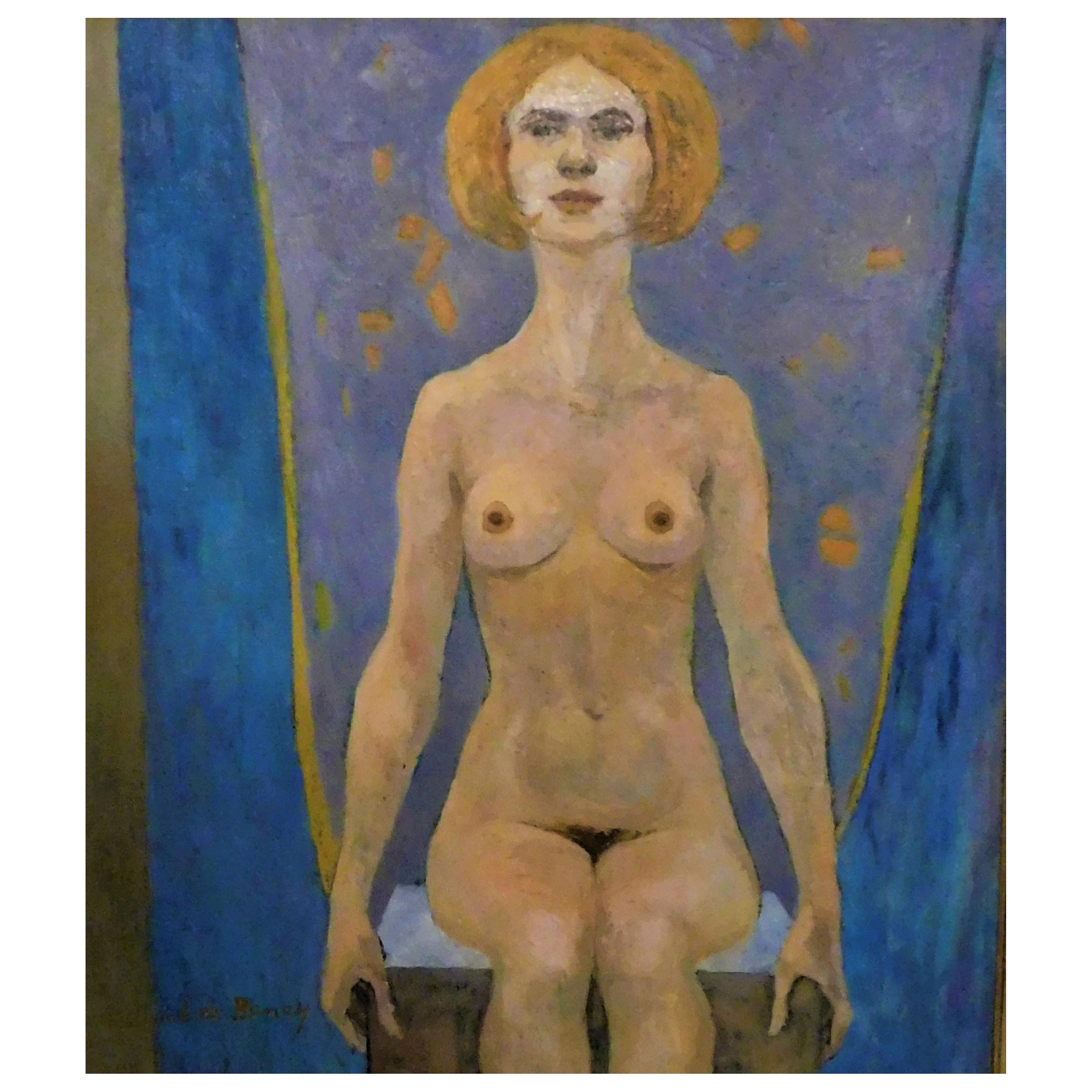 Gabriel de Beney Pittura su tela con nudo