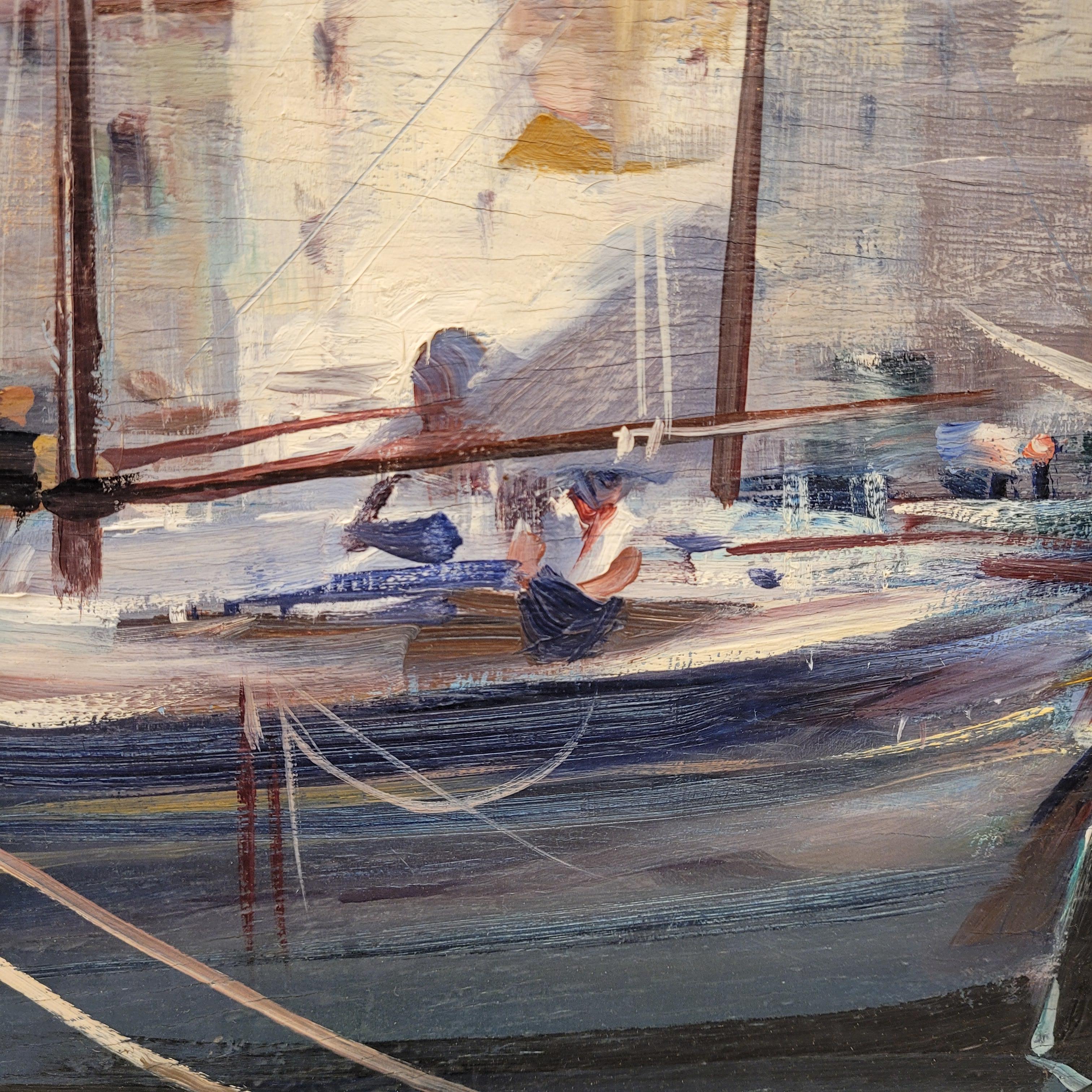 Gabriel Deschamps French Oil on canvas “Saint Tropez” For Sale 3