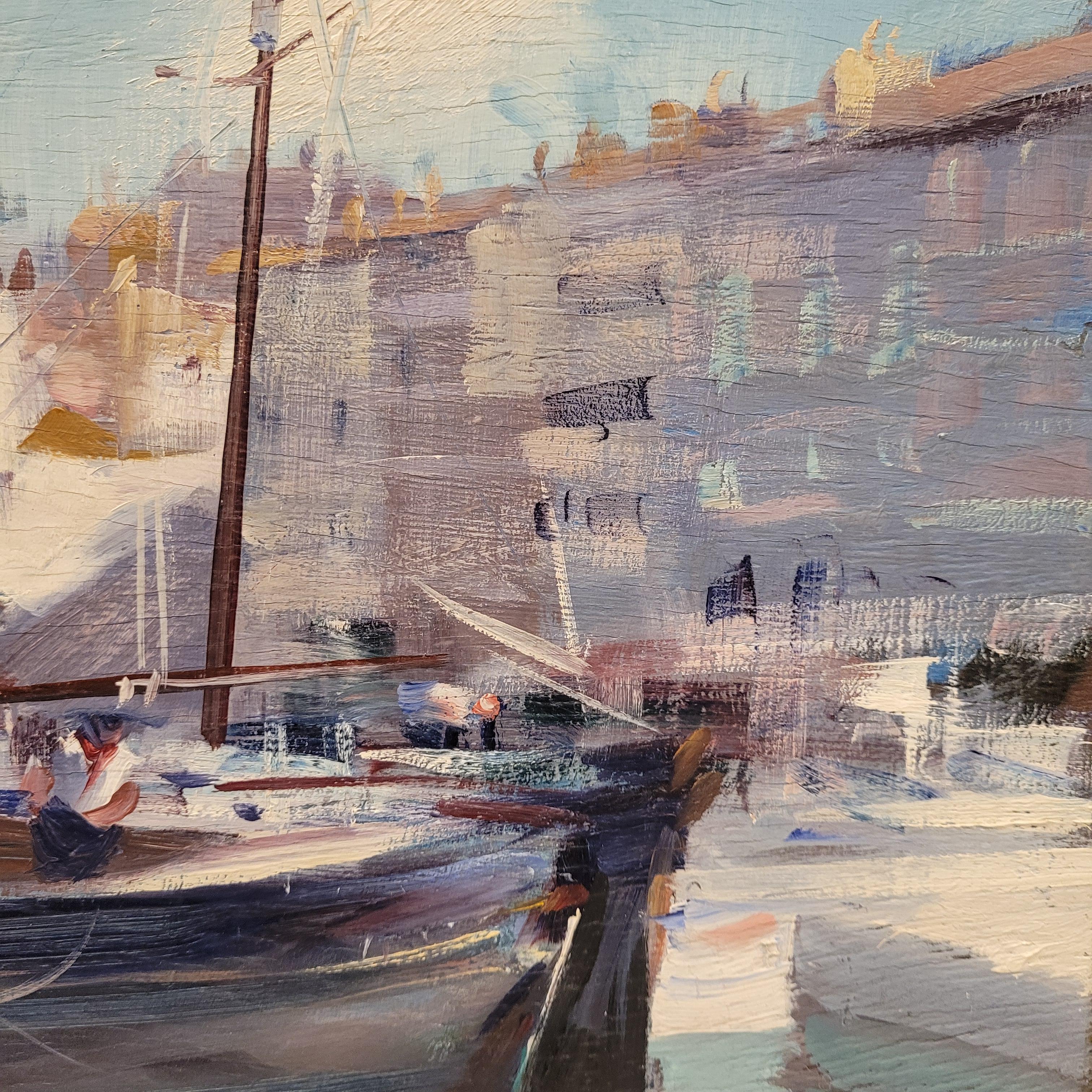 Gabriel Deschamps French Oil on canvas “Saint Tropez” For Sale 7