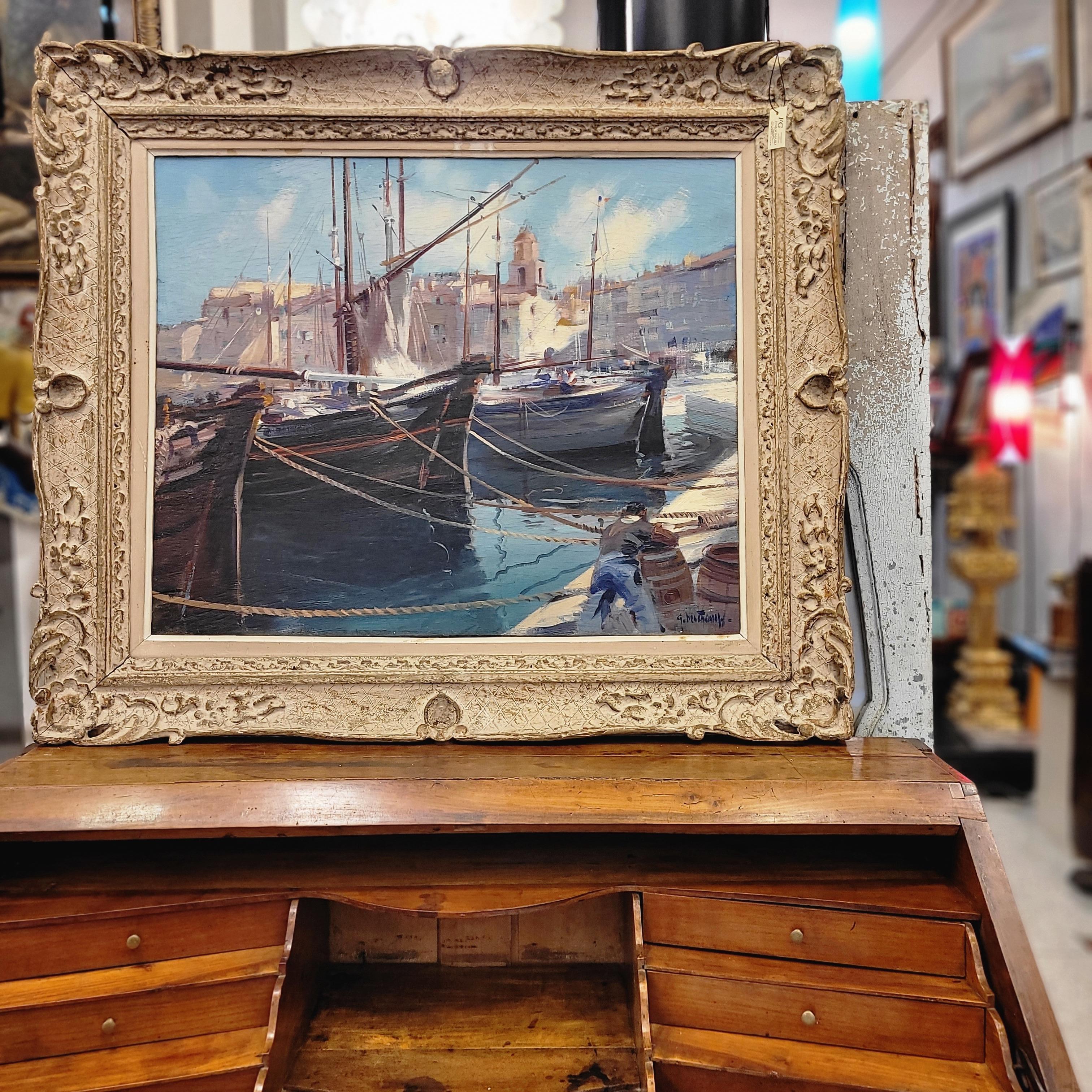 Gabriel Deschamps French Oil on canvas “Saint Tropez” For Sale 9