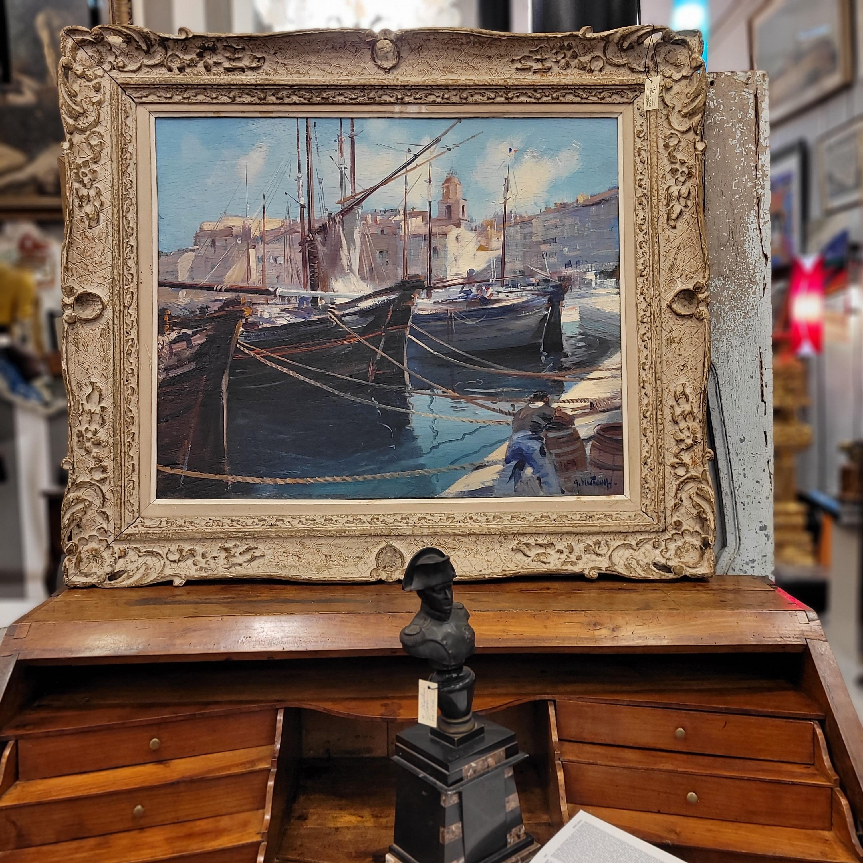 Gabriel Deschamps French Oil on canvas “Saint Tropez” For Sale 10