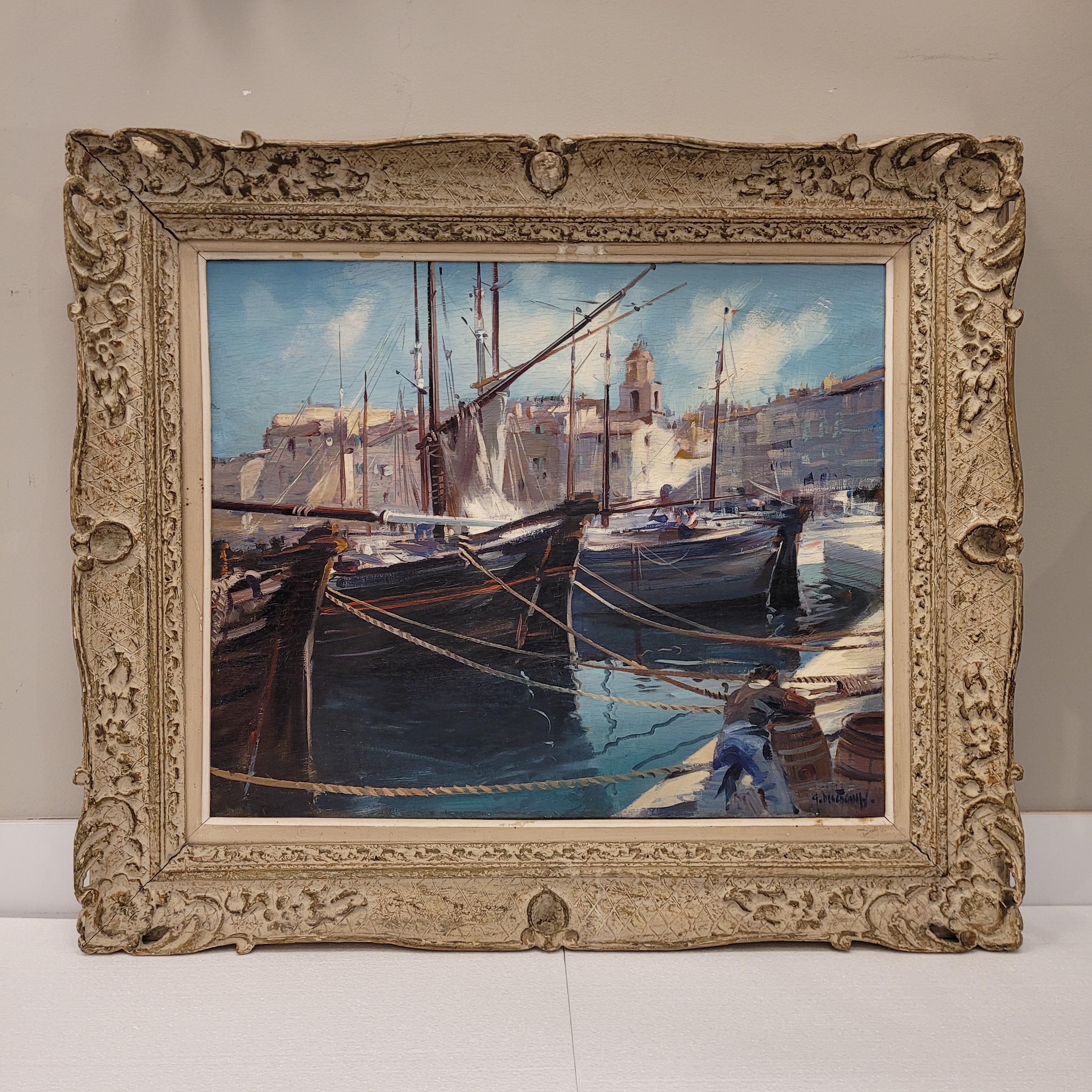 Gabriel Deschamps French Oil on canvas “Saint Tropez” For Sale 12