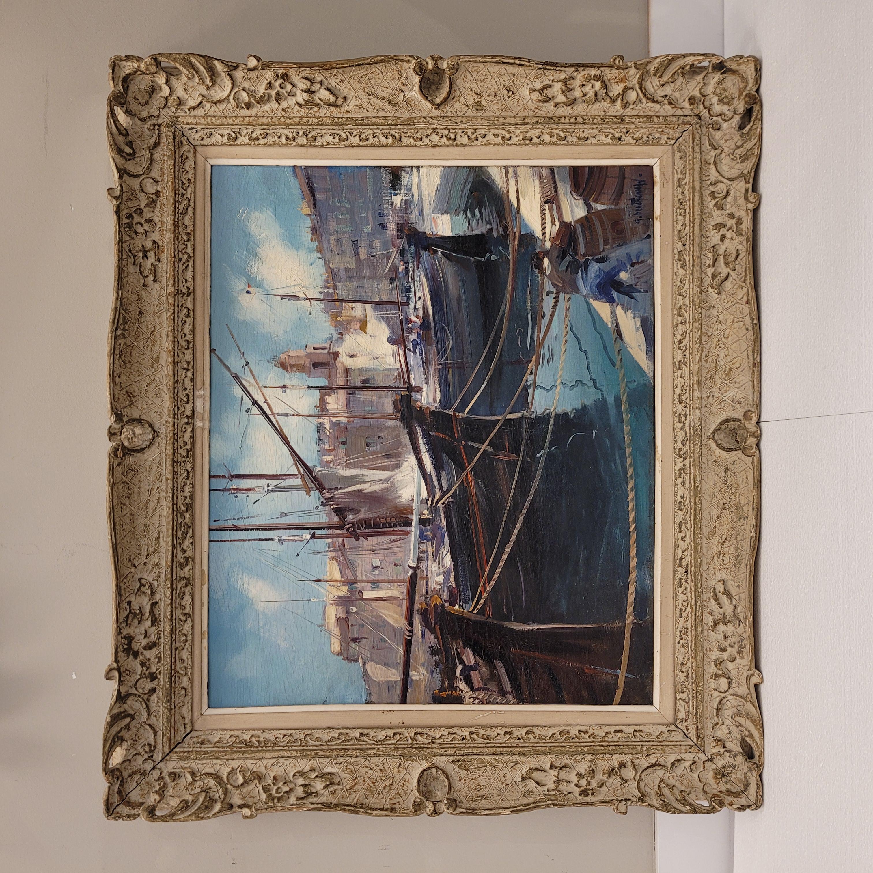 Gabriel Deschamps French Oil on canvas “Saint Tropez” For Sale 13