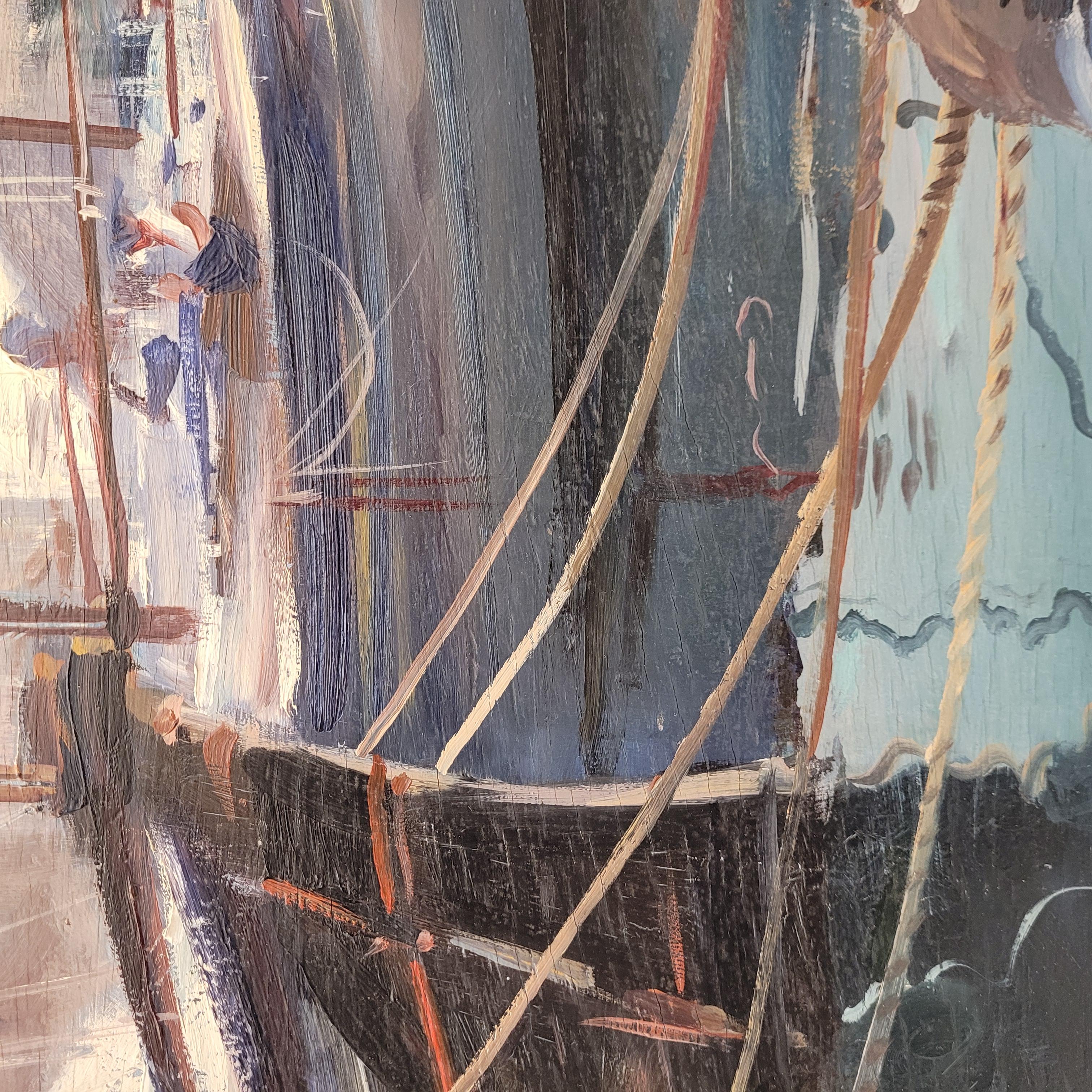 Gabriel Deschamps French Oil on canvas “Saint Tropez” For Sale 1