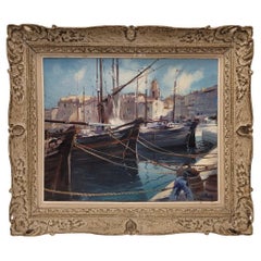 Gabriel Deschamps French Oil on canvas “Saint Tropez”