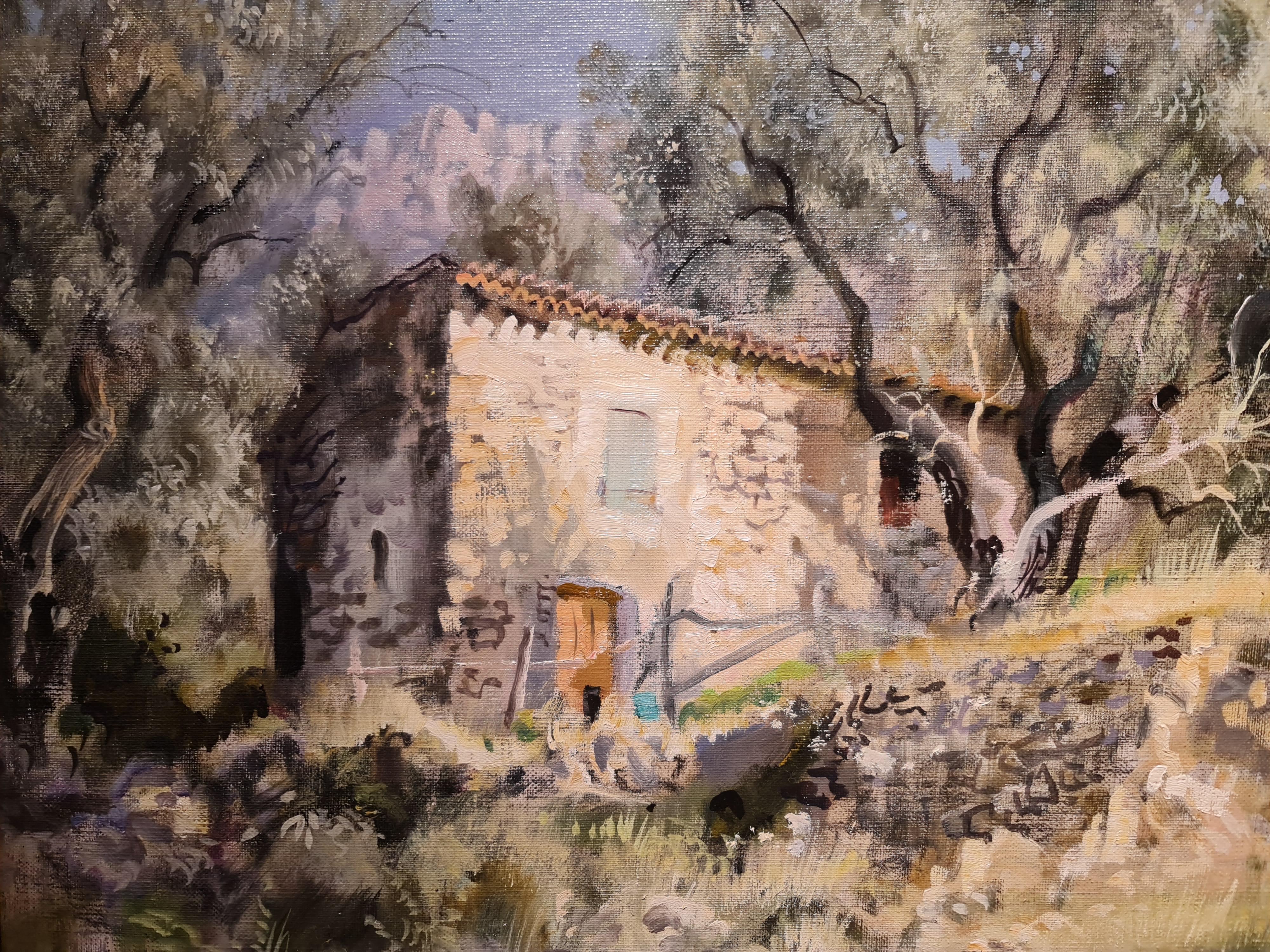 Castellar, Alpes-Maritimes
by Gabriel Deschamps
French 1919 - 2011

Oil on canvas
Canvas size: 18 x 24 inches
Framed size: 26 x 32 inches

Signed lower right