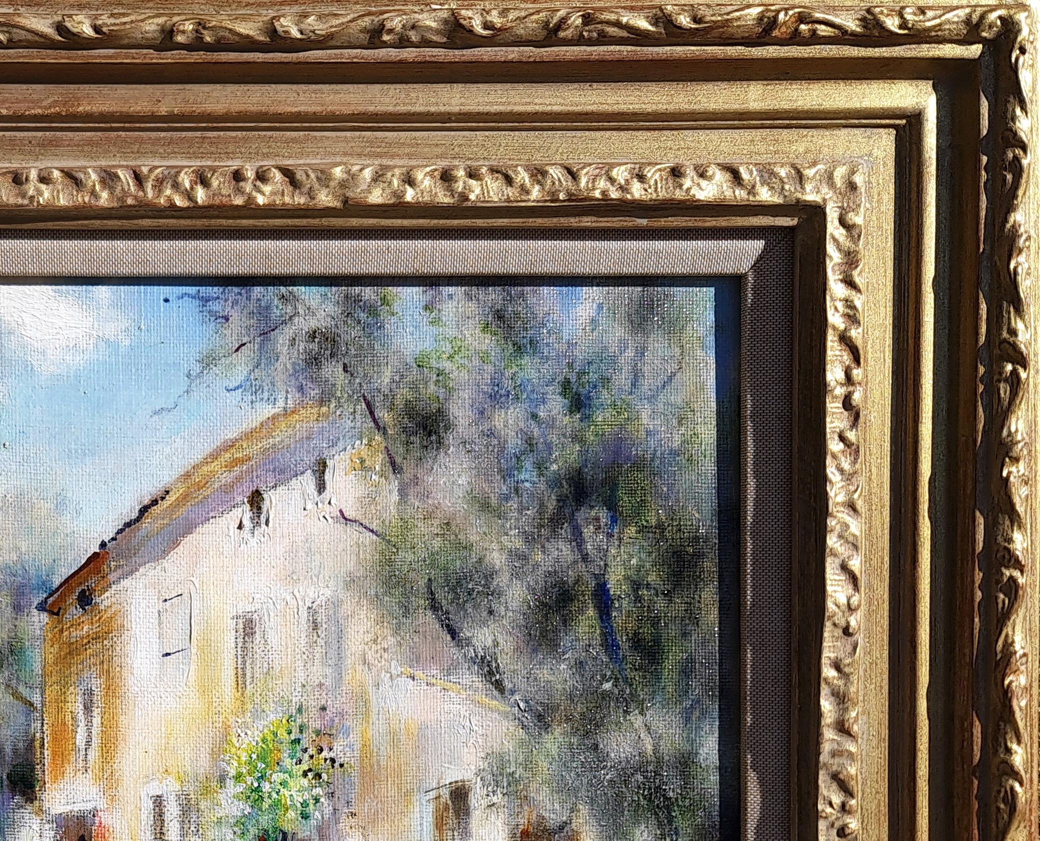 Morninh Shadows, Provence - Impressionist Painting by Gabriel Deschamps
