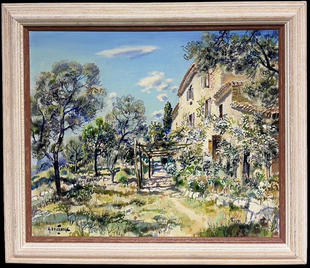 The Old Stone Mas House Provence Fine French Impressionist Signed Oil Painting