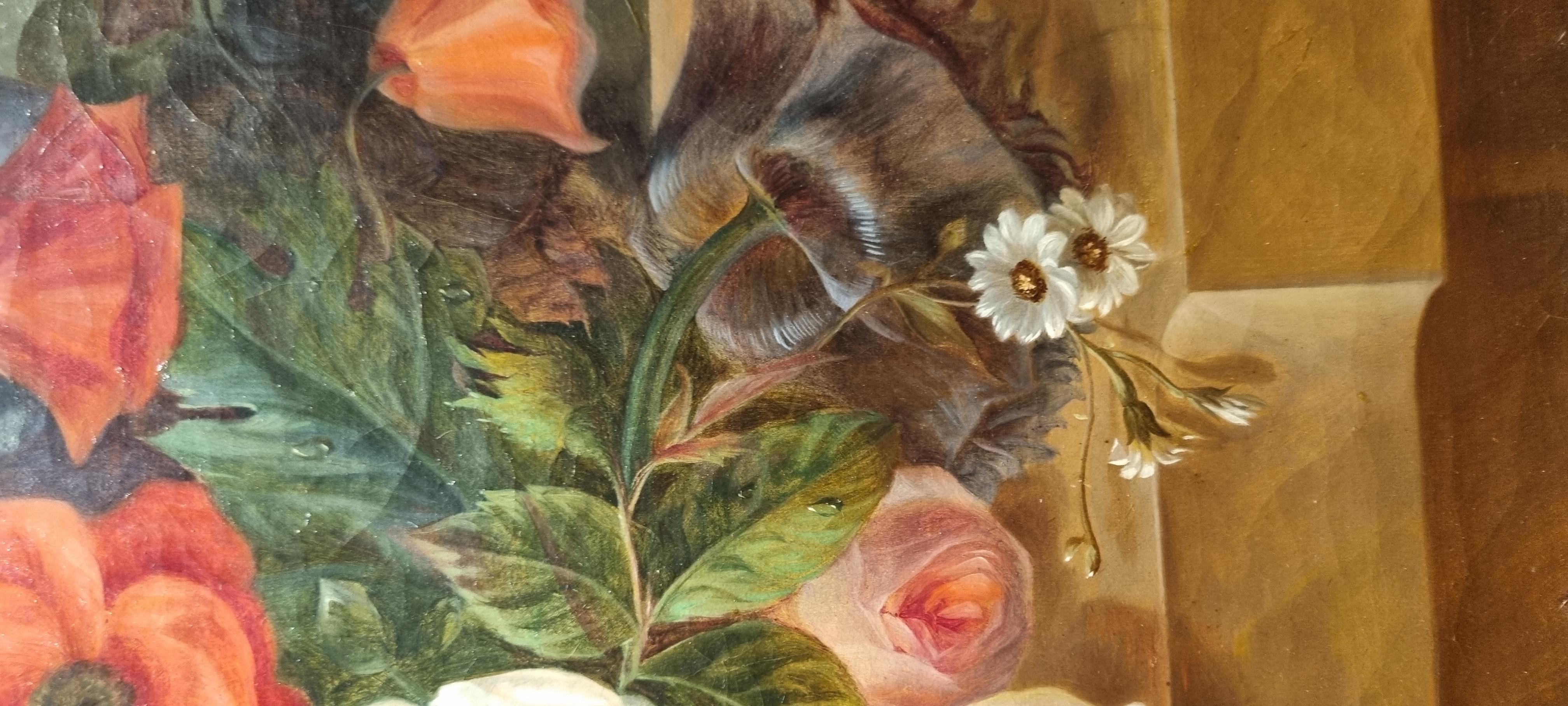 Blumengemälde Französisch Akademischer Realist Stilleben DUDAN Mitte 19. im Angebot 2