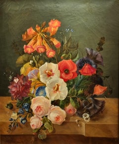 Flower Painting French Academic Realist Still life DUDAN mid 19th